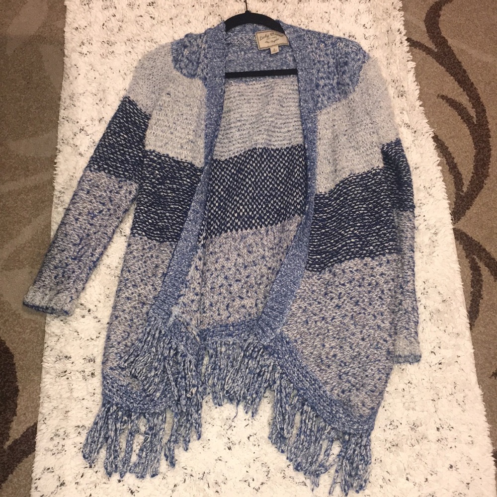 Lucky brand blue knit cardigan